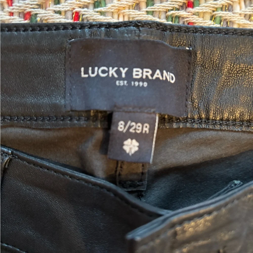 Lucky Brand Black Leather Pants - Picture 4 of 4